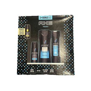 AXE Phoenix 4 pc Gift Set Deodorant - Body Wash - Body Spray & Bonus GOLD NIB